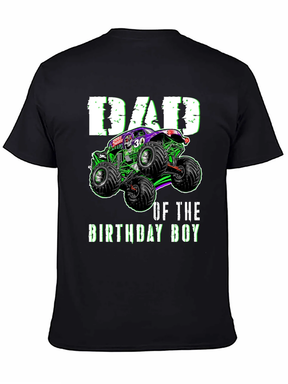 Dad of the Birthday Boy Monster Truck T-Shirt product image 3