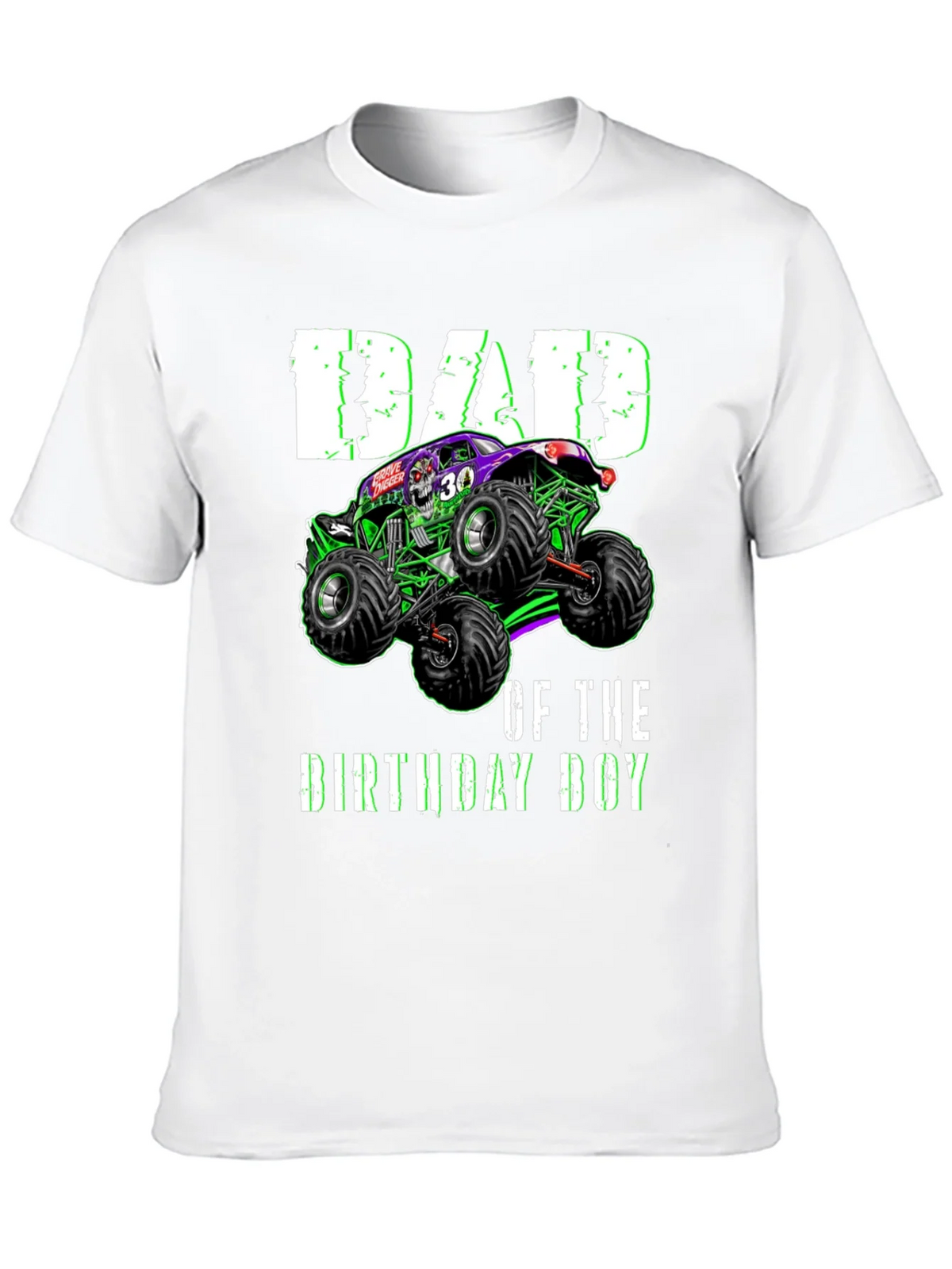 Dad of the Birthday Boy Monster Truck T-Shirt product image 7