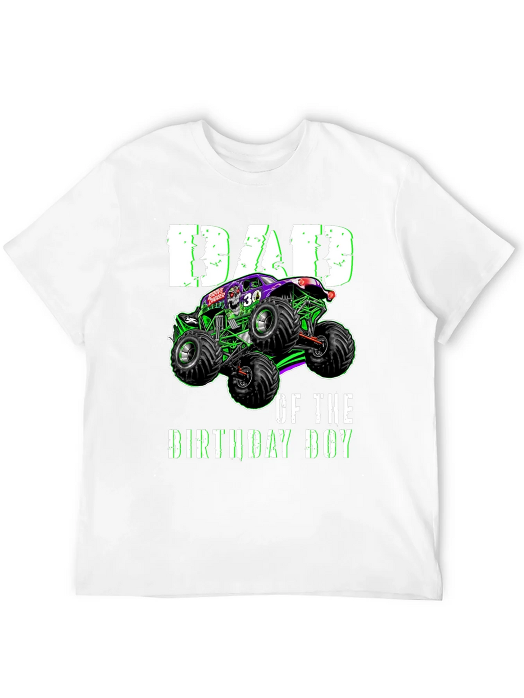 Dad of the Birthday Boy Monster Truck T-Shirt product image 9