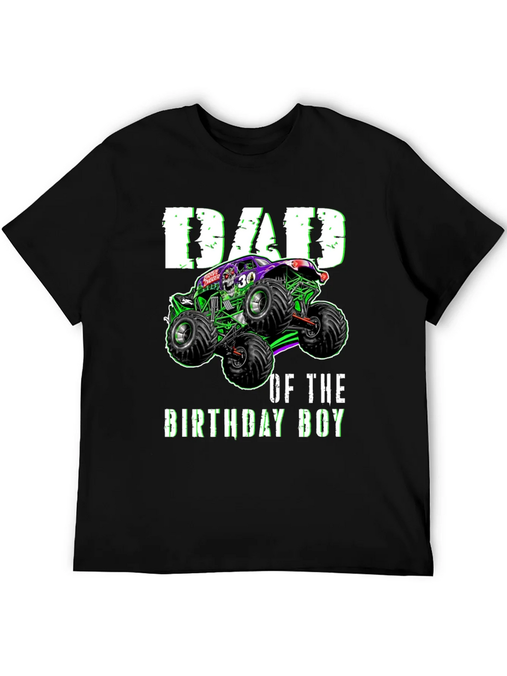 Dad of the Birthday Boy Monster Truck T-Shirt product image 4