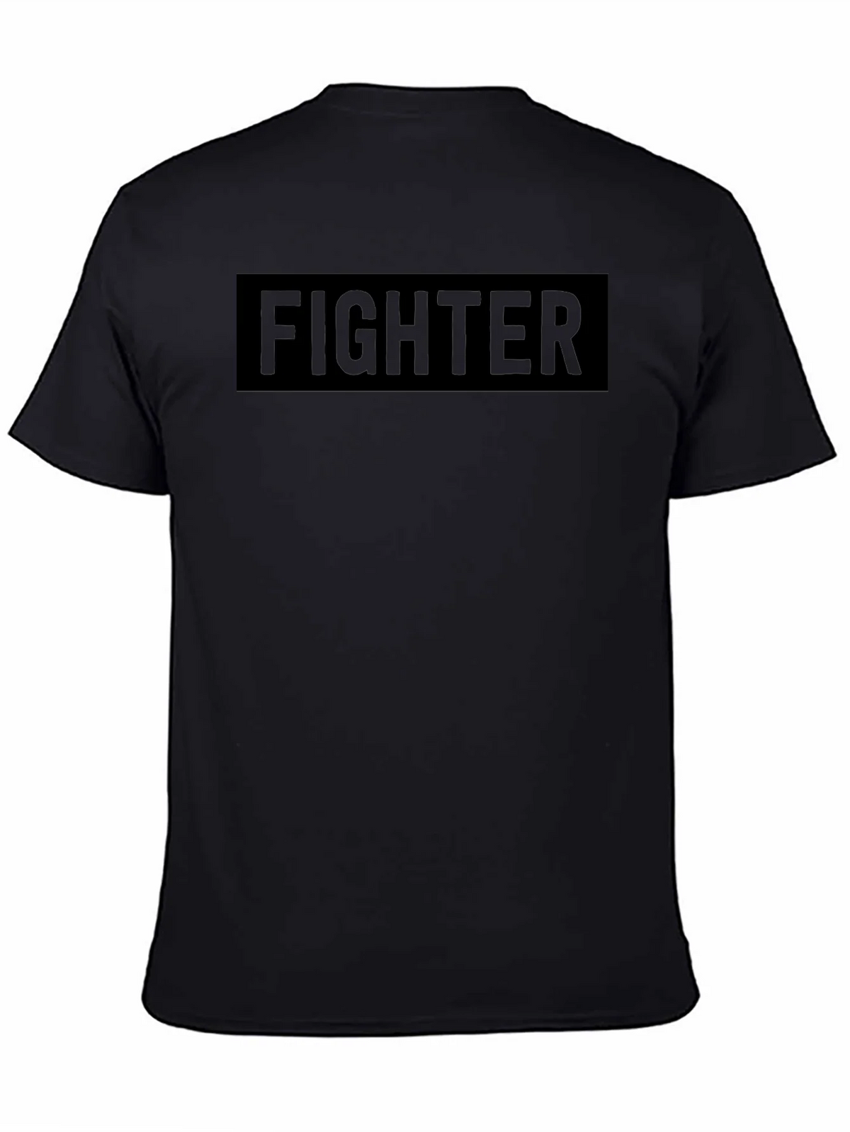 Fighter Graphic Tee - Black Crew Neck product image 4