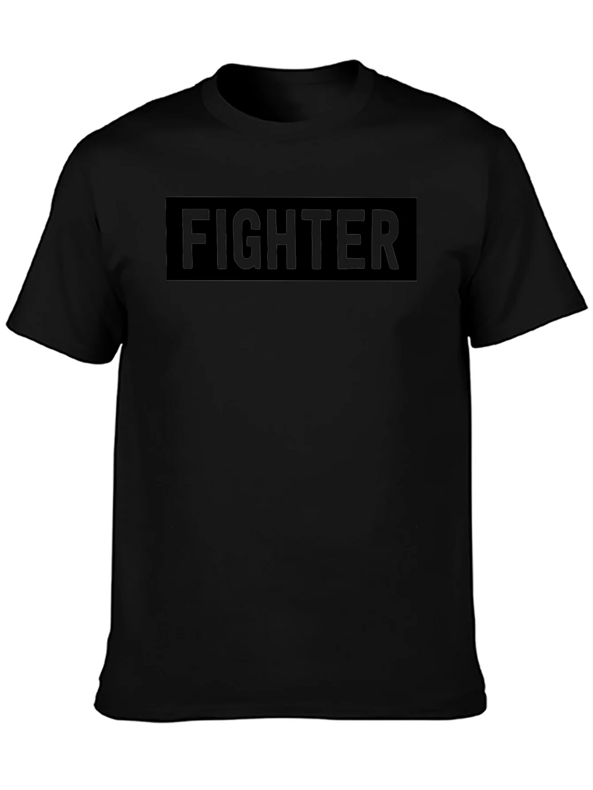 Fighter Graphic Tee - Black Crew Neck product image 3