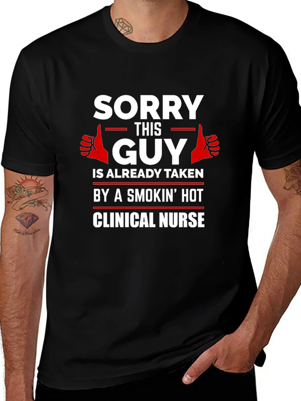 Sorry This Guy Taken Clinical Nurse Graphic T-Shirt product image 1