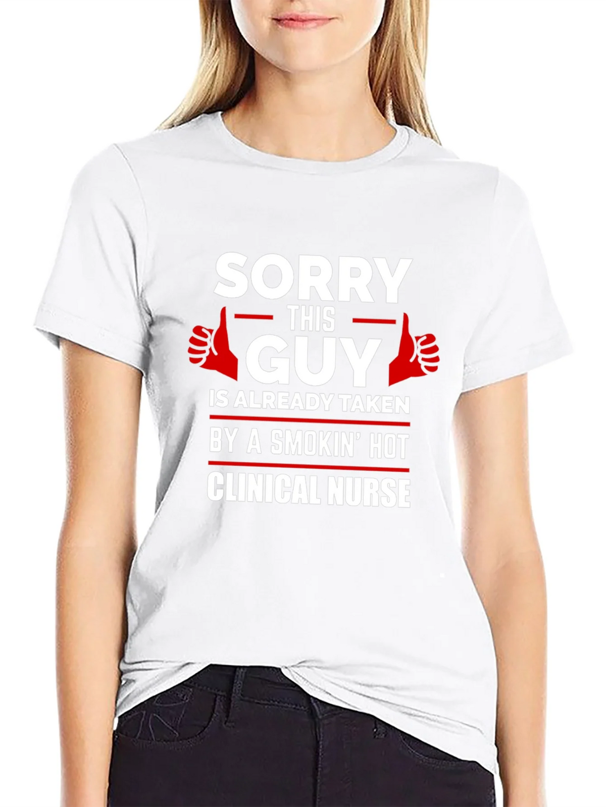 Sorry This Guy Taken Clinical Nurse Graphic T-Shirt product image 8