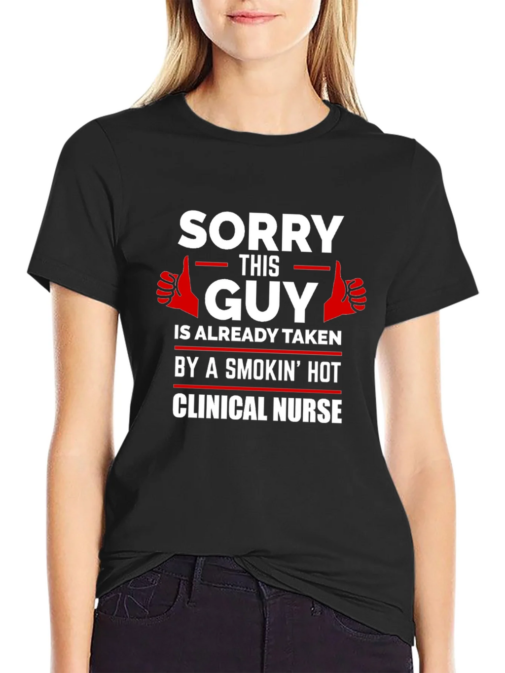 Sorry This Guy Taken Clinical Nurse Graphic T-Shirt product image 2