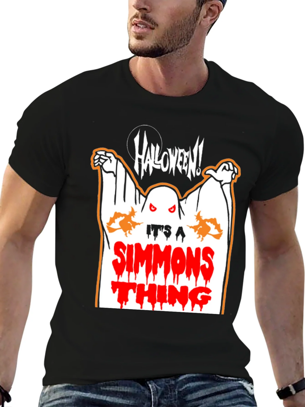 Halloween Simmons Thing Black T-Shirt product image 6