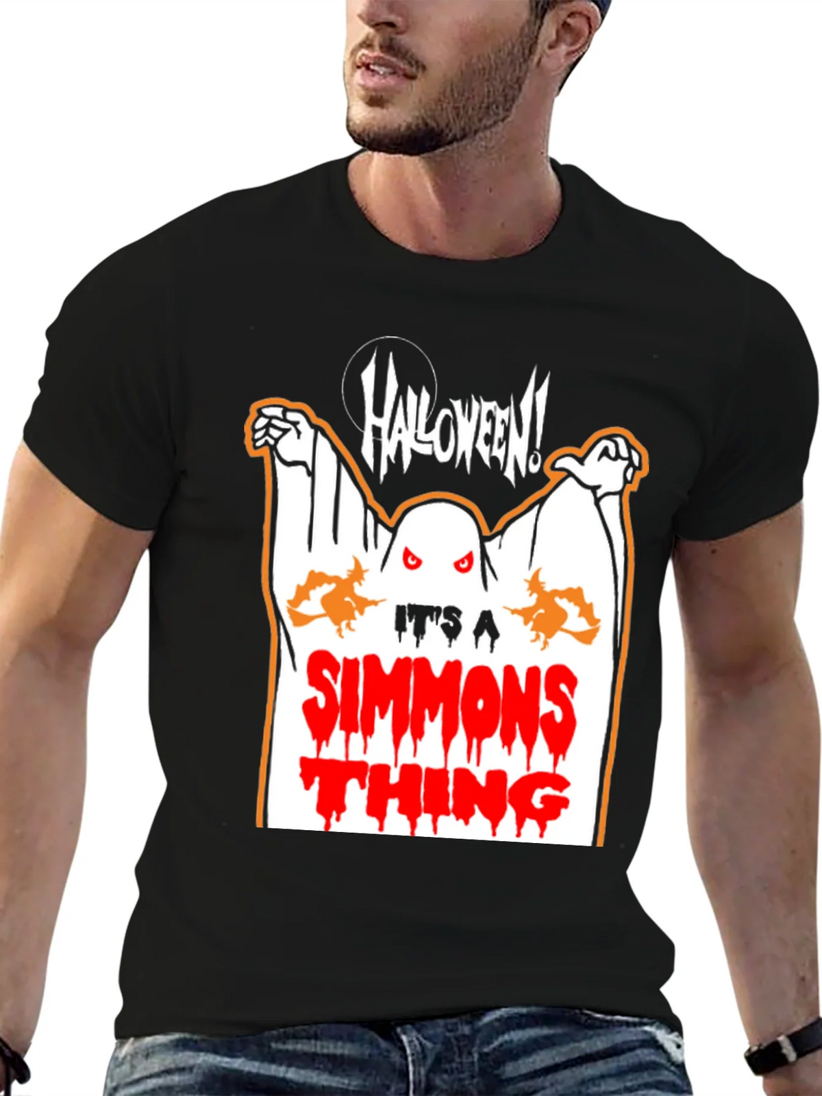 Halloween Simmons Thing Black T-Shirt product image 6