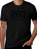 Raising Little Metalheads Black Graphic T-Shirt product image 1