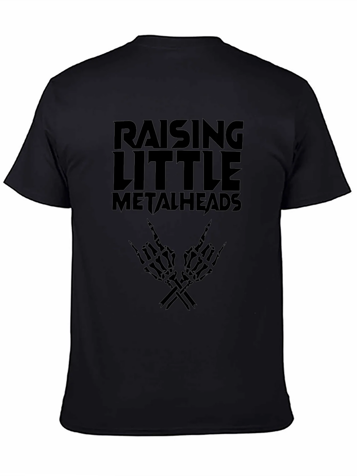 Raising Little Metalheads Black Graphic T-Shirt product image 4