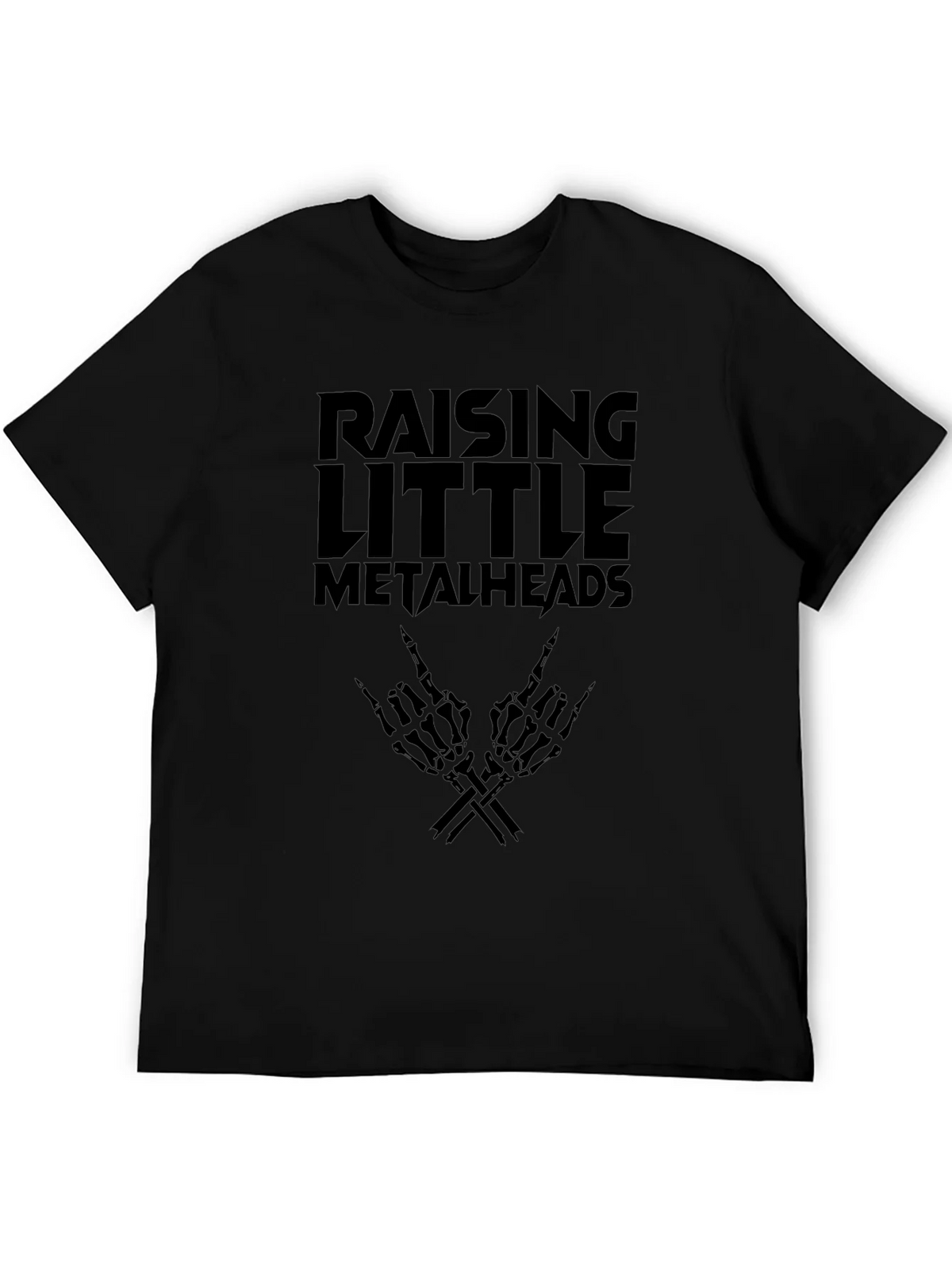 Raising Little Metalheads Black Graphic T-Shirt product image 5