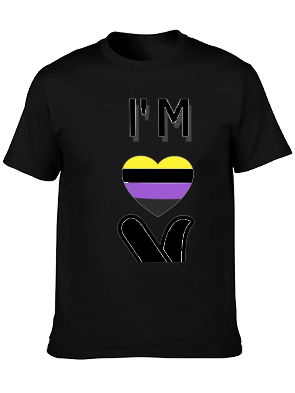 Nonbinary Pride Heart T-Shirt - LGBTQ+ Love product image 3