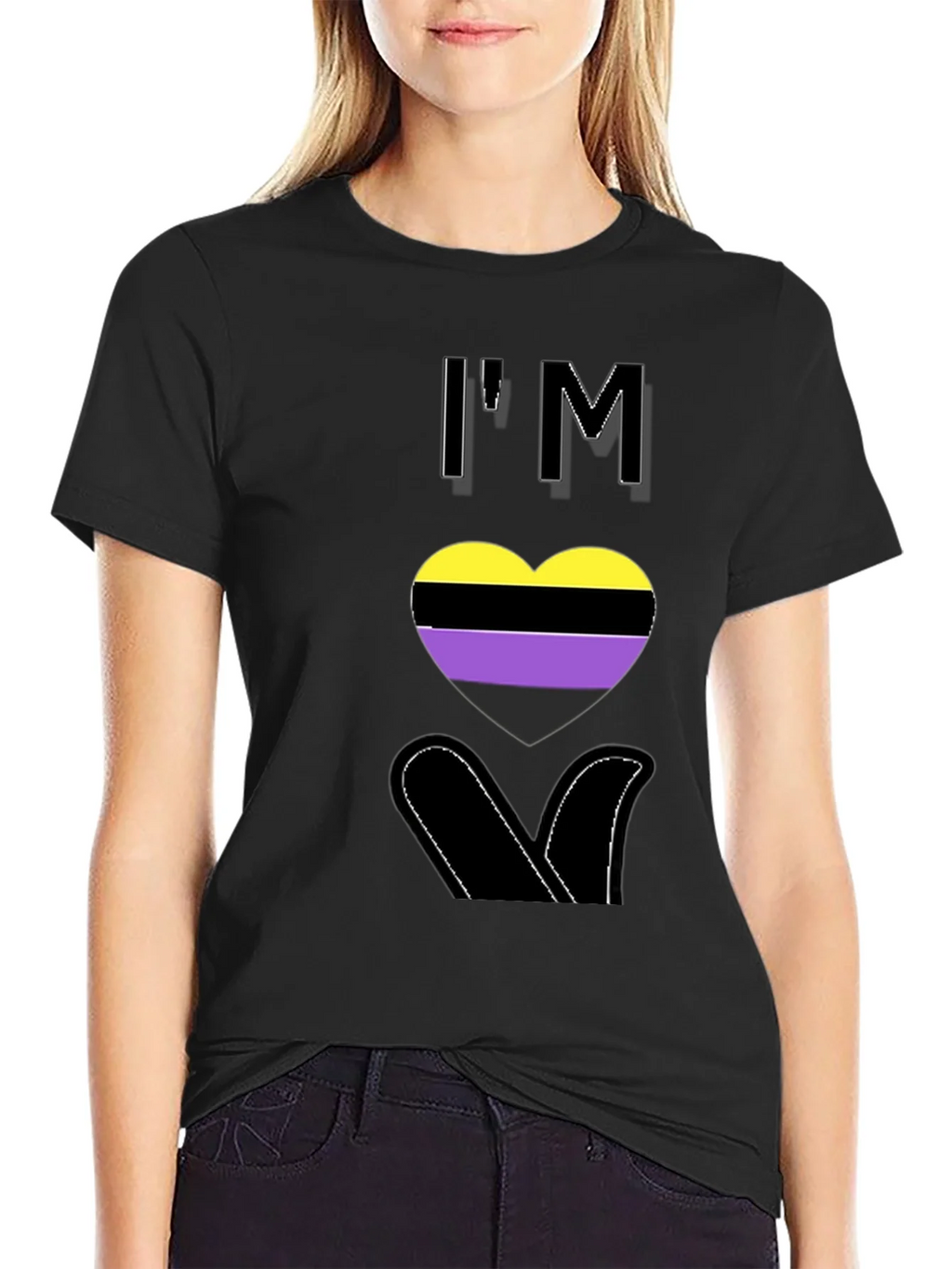 Nonbinary Pride Heart T-Shirt - LGBTQ+ Love product image 2