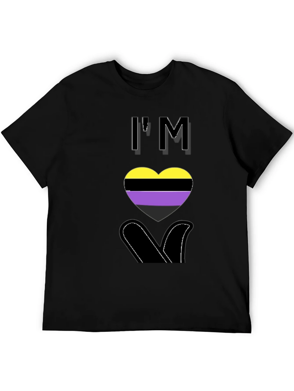 Nonbinary Pride Heart T-Shirt - LGBTQ+ Love product image 5
