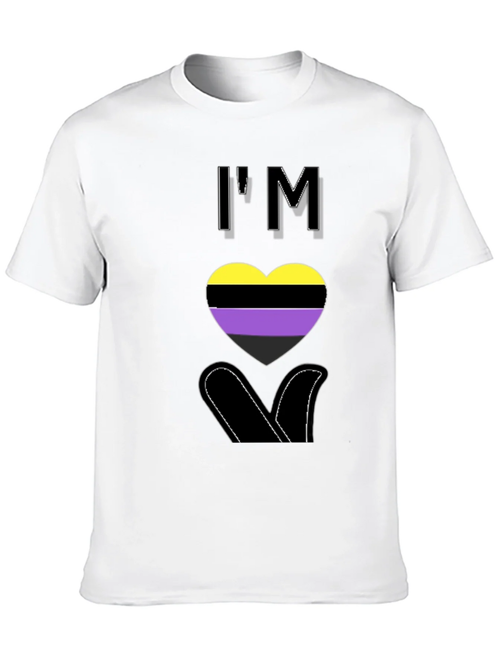 Nonbinary Pride Heart T-Shirt - LGBTQ+ Love product image 9