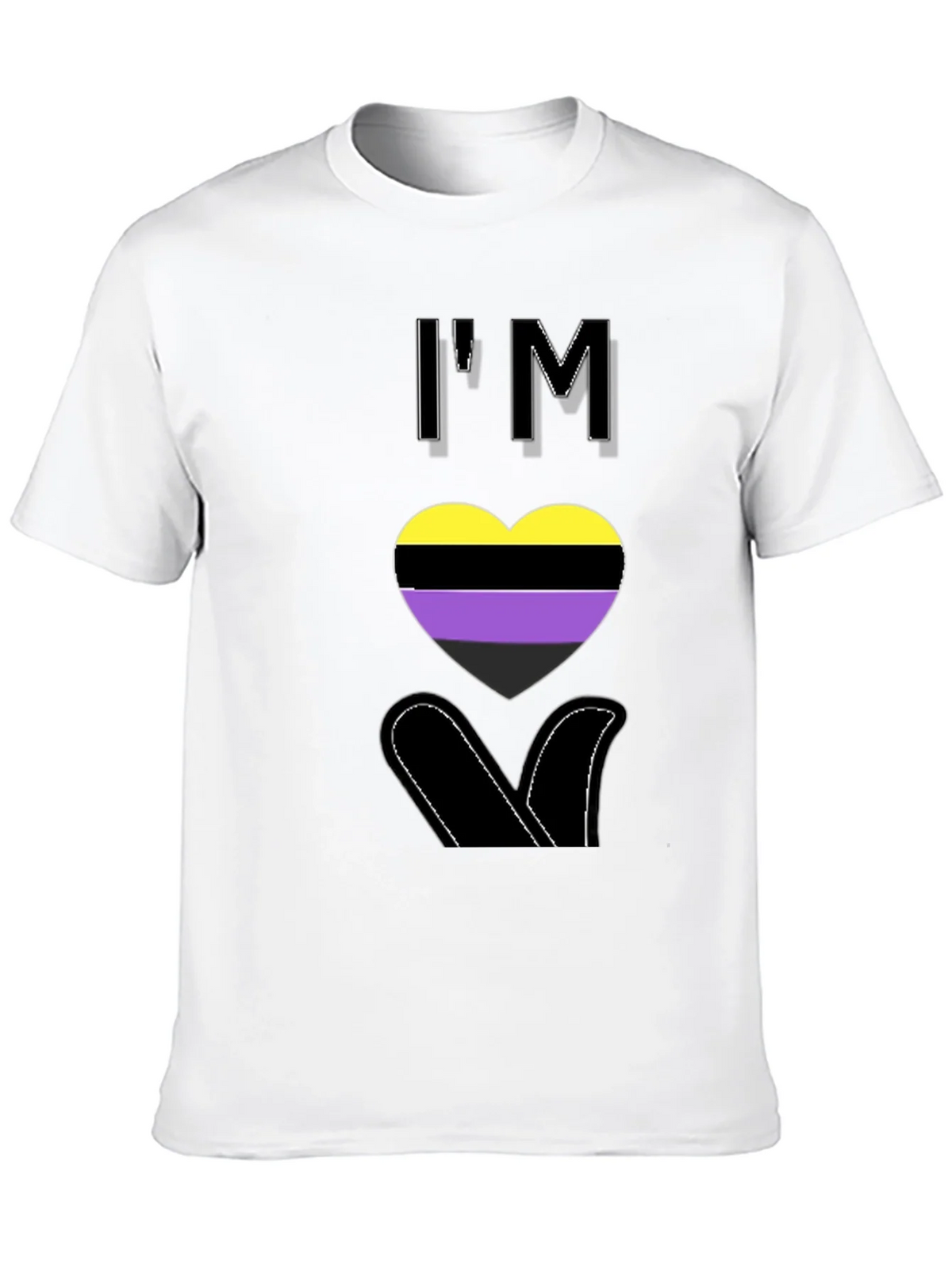 Nonbinary Pride Heart T-Shirt - LGBTQ+ Love product image 9
