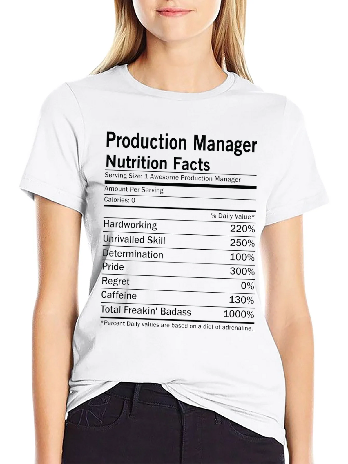 Production Manager Nutrition Facts T-Shirt product image 8