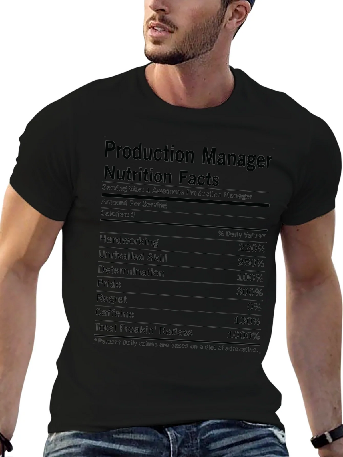 Production Manager Nutrition Facts T-Shirt product image 6