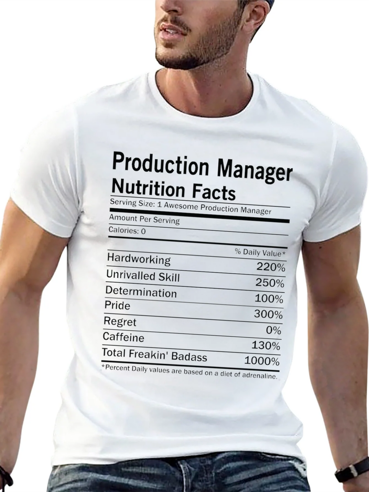 Production Manager Nutrition Facts T-Shirt product image 12