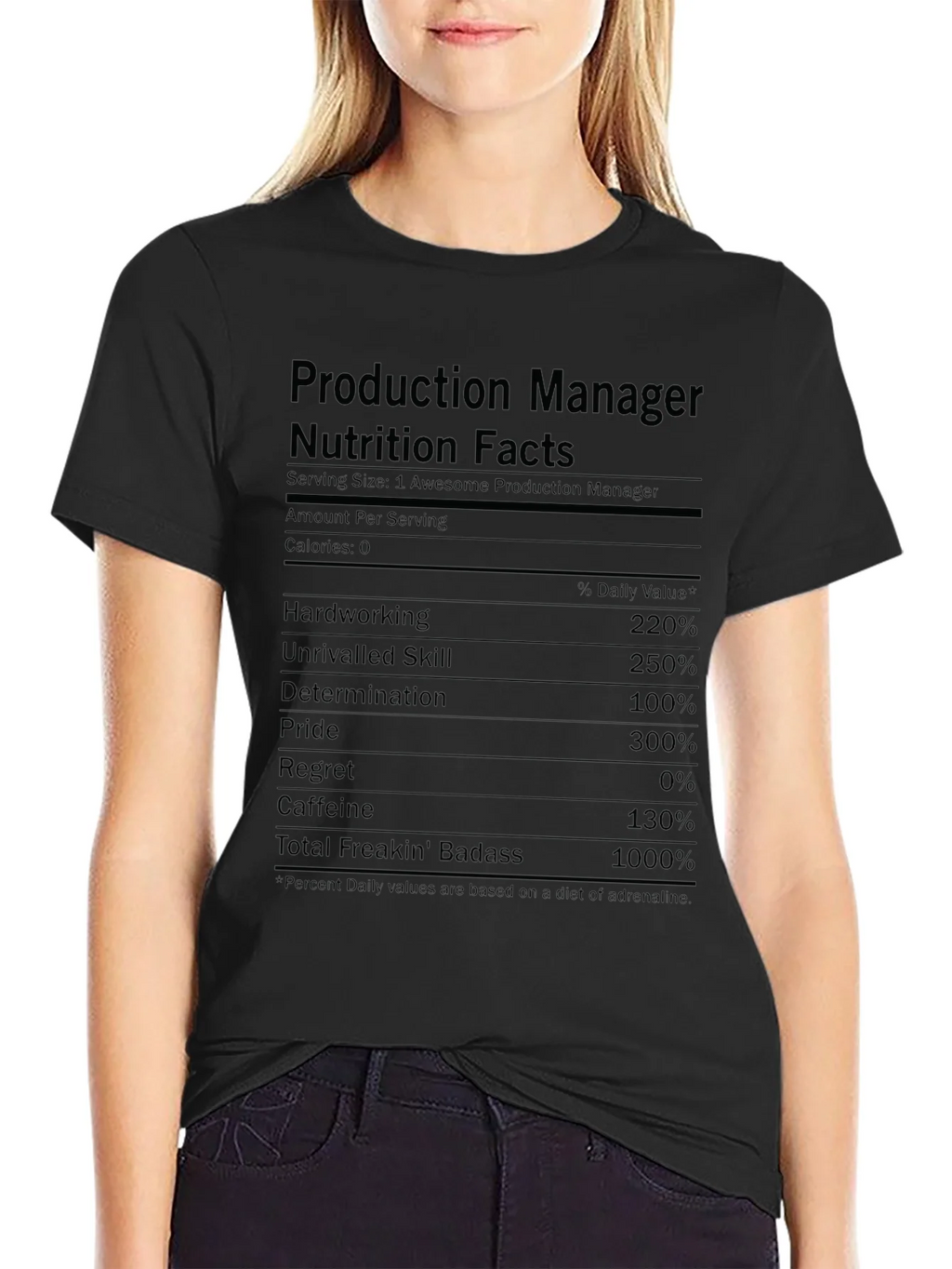 Production Manager Nutrition Facts T-Shirt product image 2
