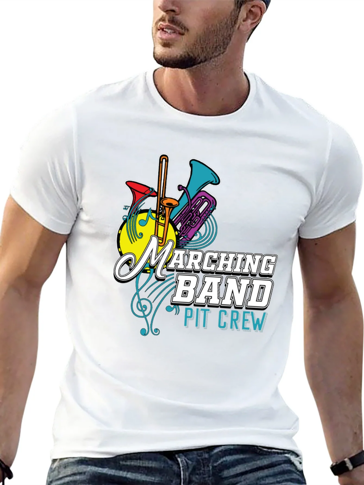 Marching Band Pit Crew T-Shirt - Musical Instrument Tee product image 6