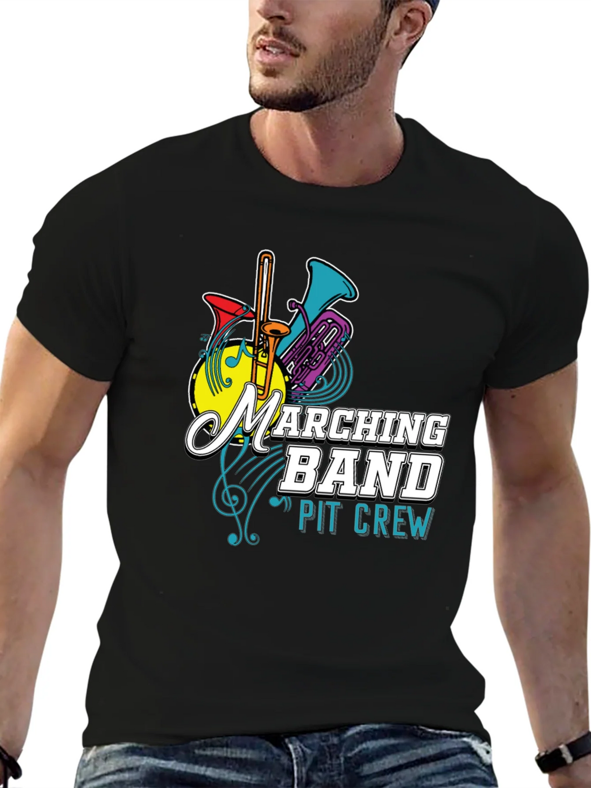 Marching Band Pit Crew T-Shirt - Musical Instrument Tee product image 3
