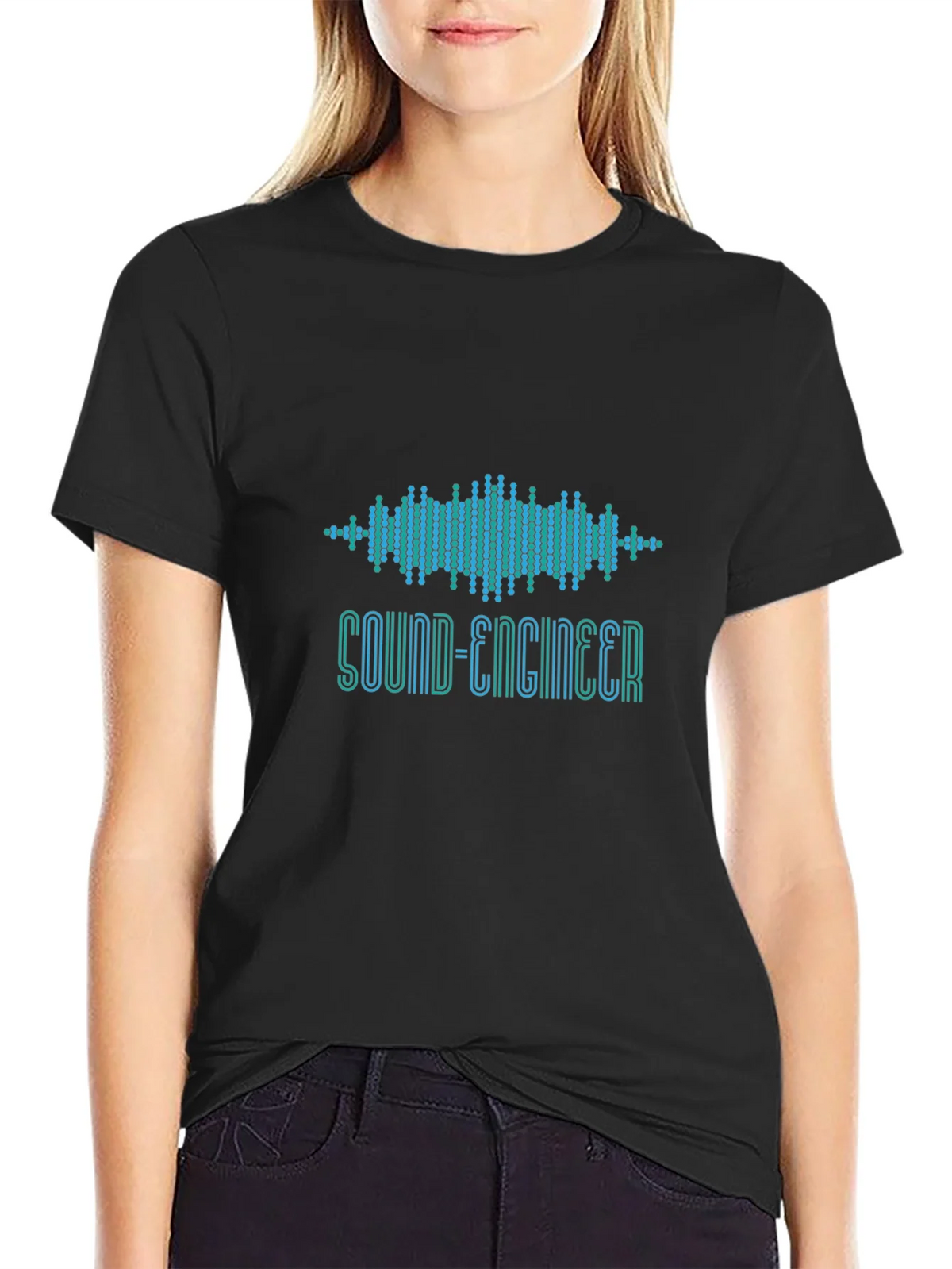 Sound Engineer Graphic T-Shirt - Black product image 2