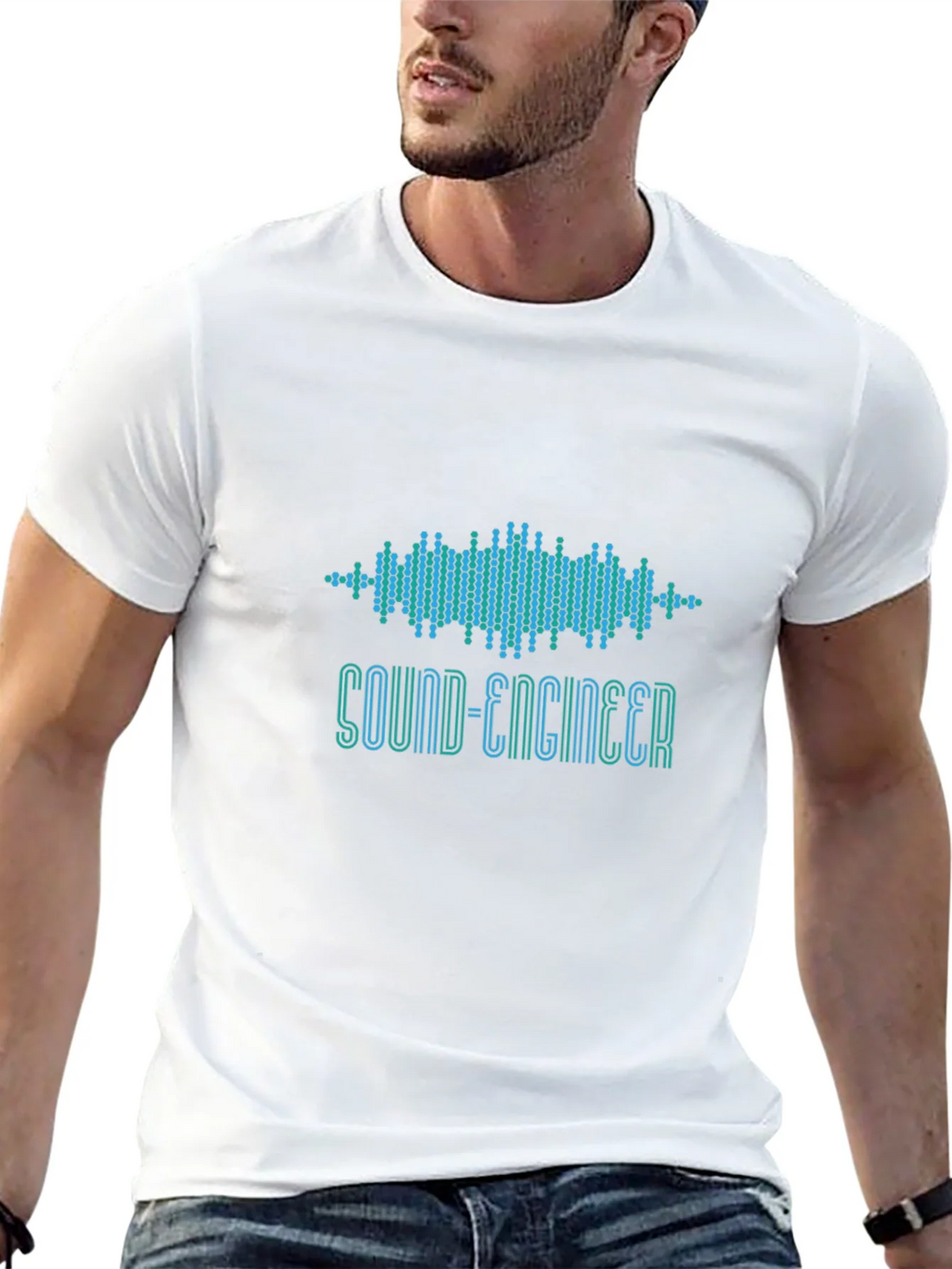 Sound Engineer Graphic T-Shirt - Black product image 12