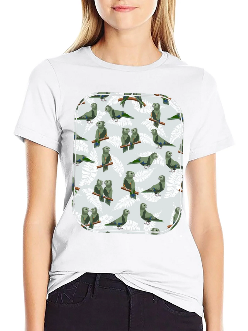 Parrot Print T-Shirt - Unique Graphic Tee product image 8