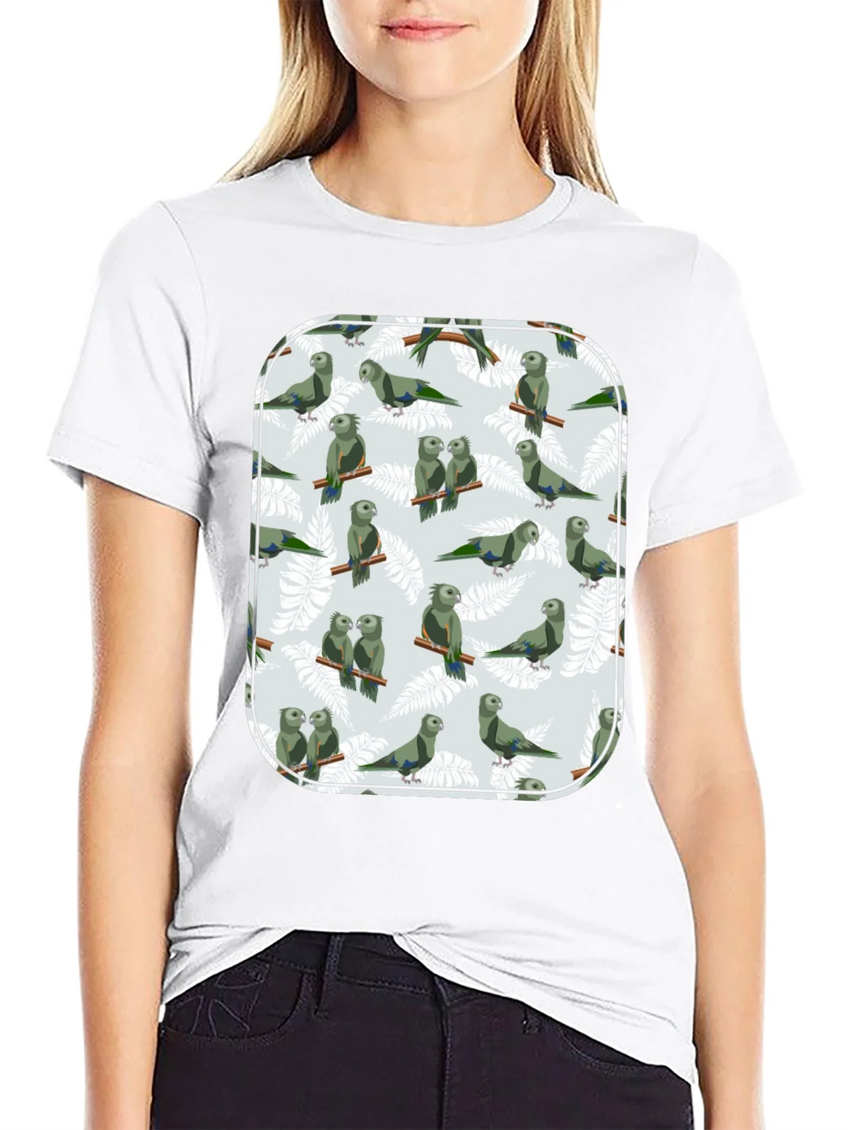 Parrot Print T-Shirt - Unique Graphic Tee product image 8