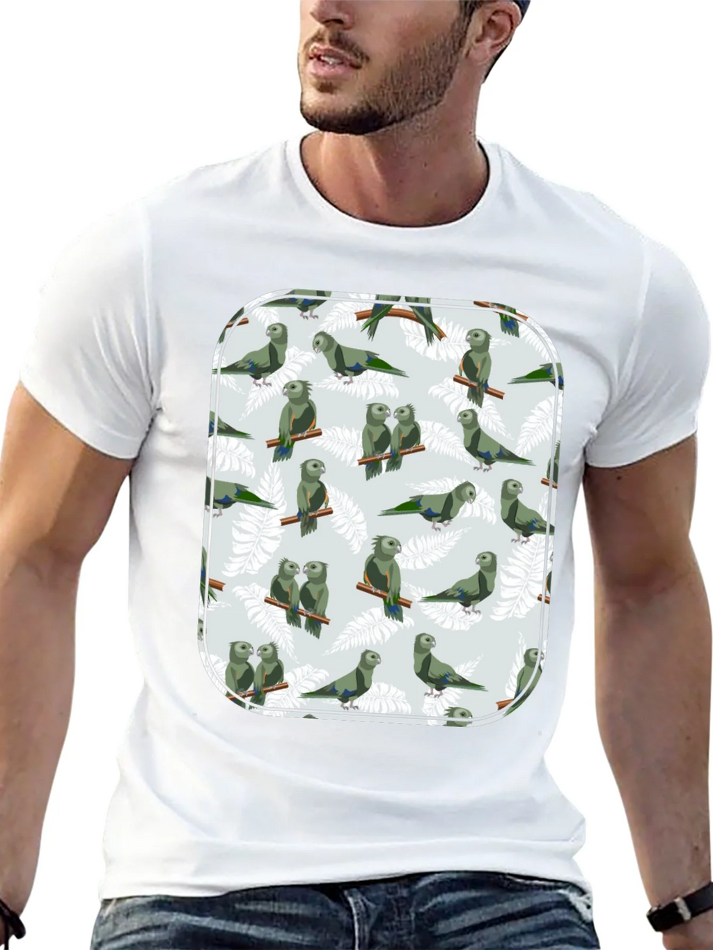 Parrot Print T-Shirt - Unique Graphic Tee product image 12