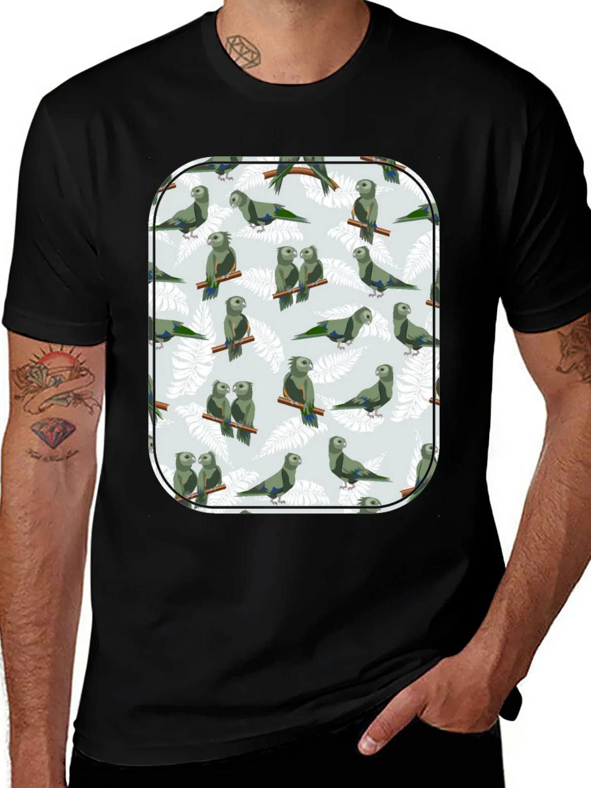 Parrot Print T-Shirt - Unique Graphic Tee product image 1