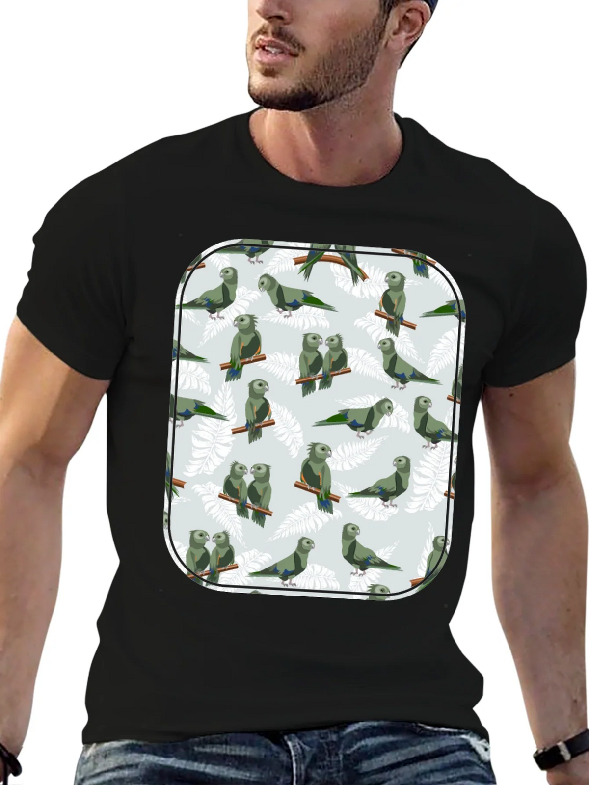 Parrot Print T-Shirt - Unique Graphic Tee product image 6