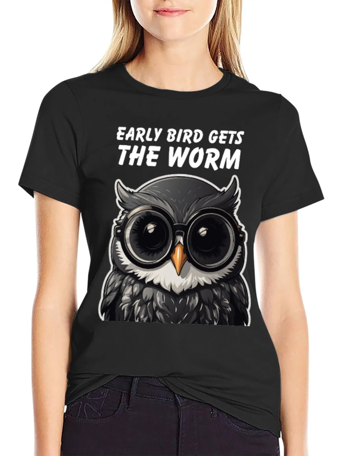 Early Bird Owl T-Shirt: Funny Birdwatching Tee product image 2