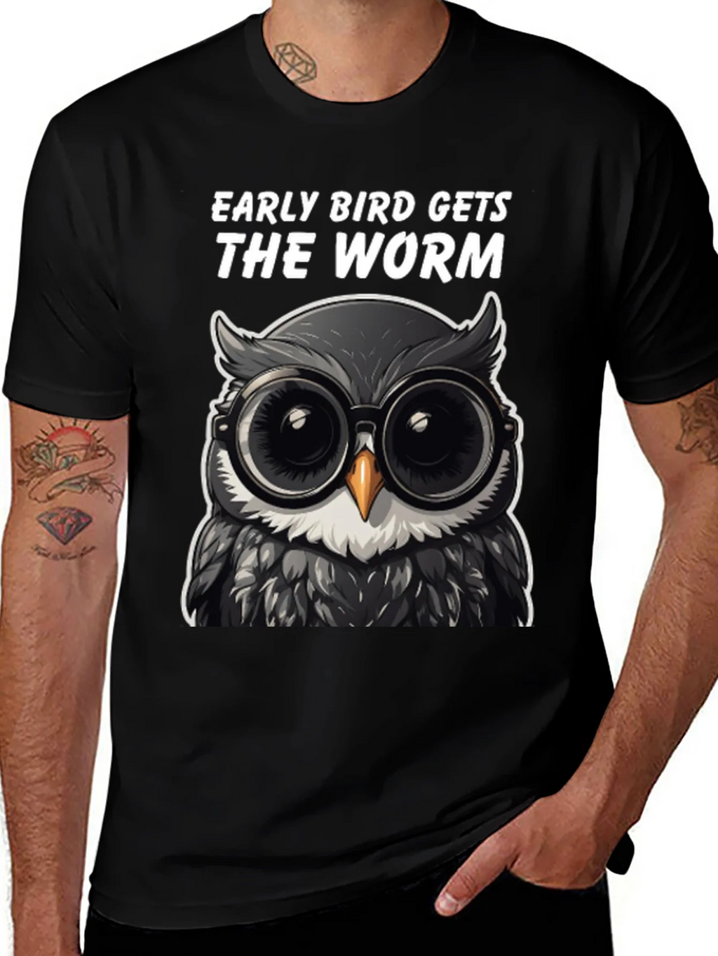Early Bird Owl T-Shirt: Funny Birdwatching Tee product image 1