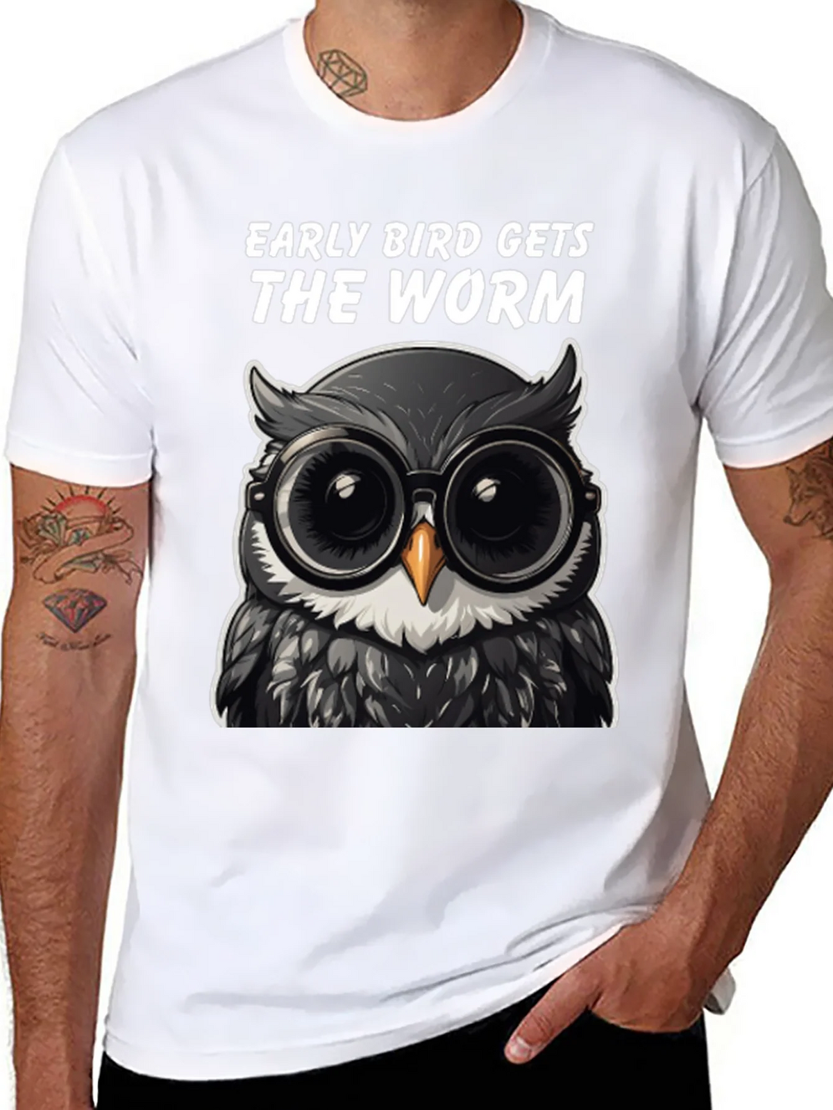 Early Bird Owl T-Shirt: Funny Birdwatching Tee product image 7