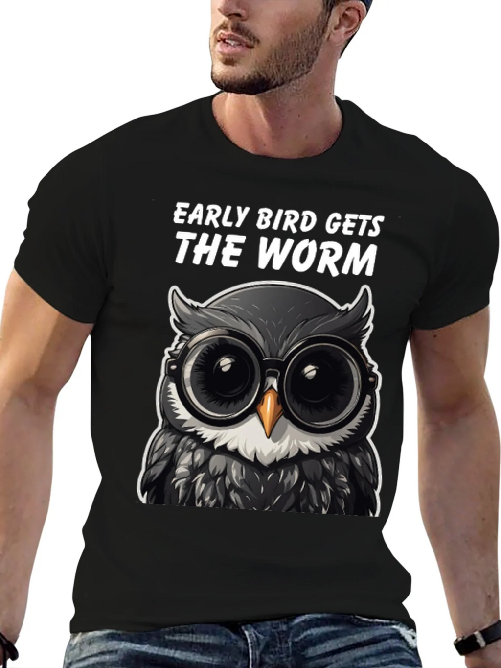 Early Bird Owl T-Shirt: Funny Birdwatching Tee product image 6