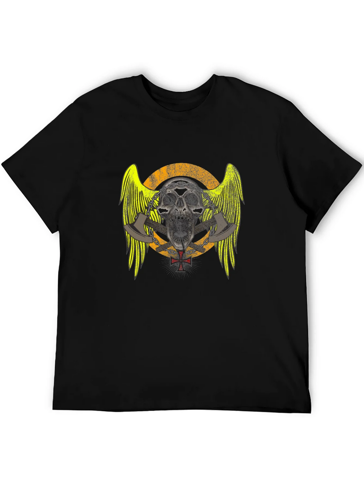 Skull & Axes Graphic T-Shirt - Black product image 5