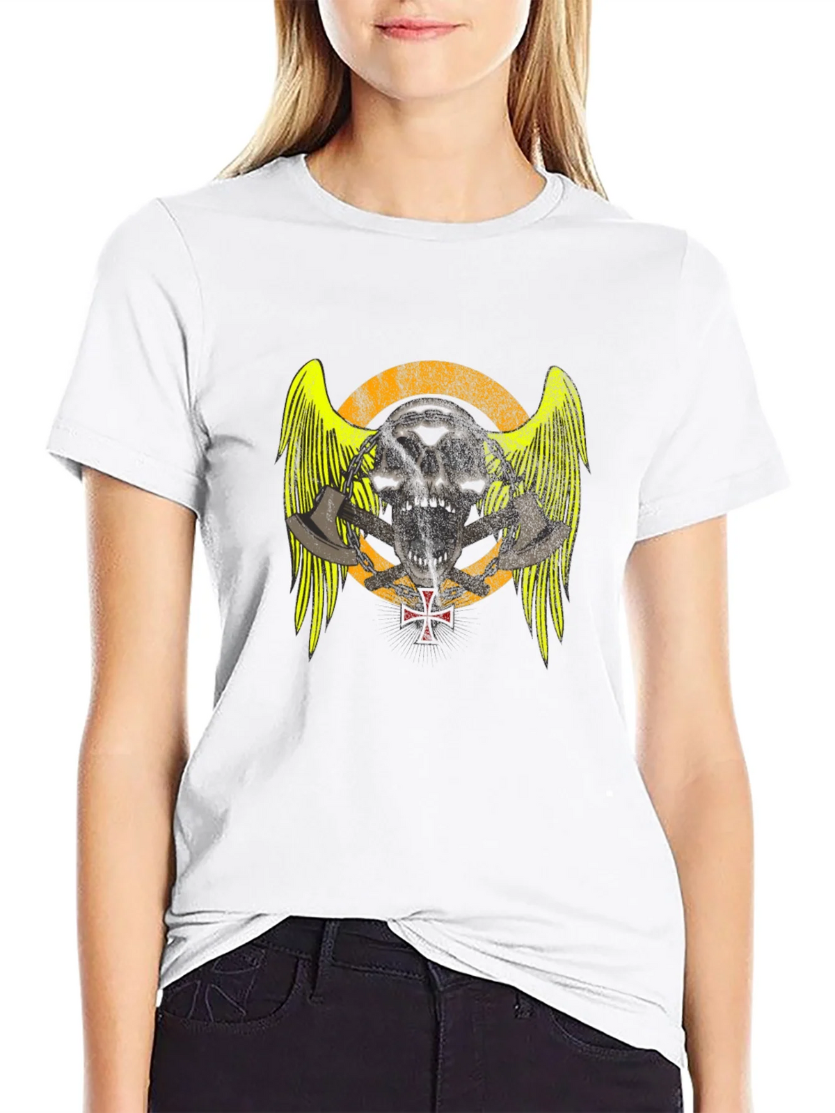 Skull & Axes Graphic T-Shirt - Black product image 8