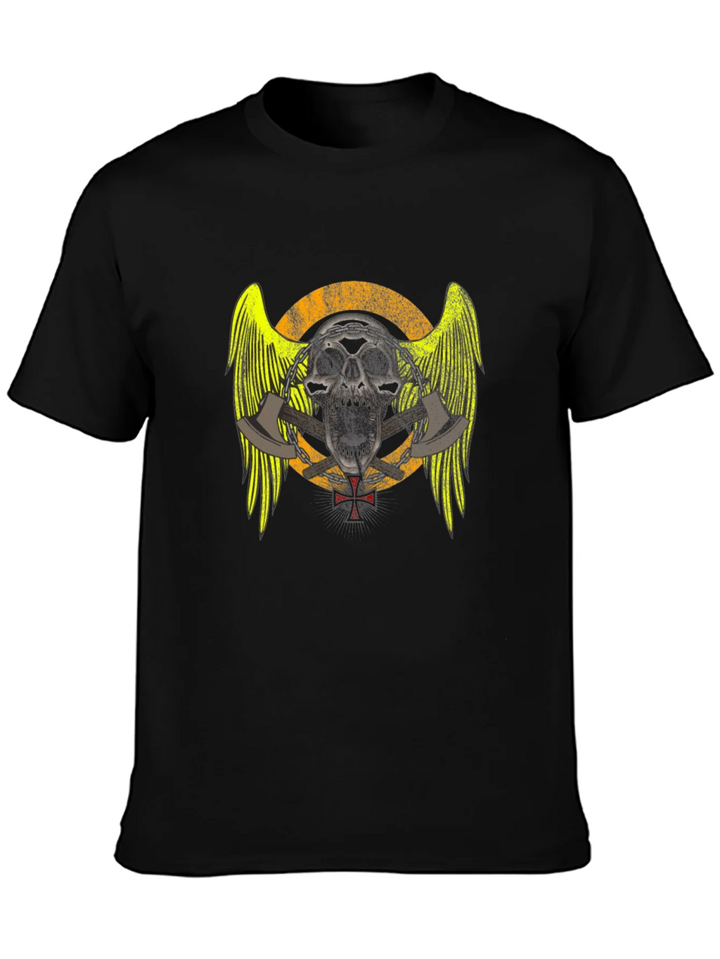 Skull & Axes Graphic T-Shirt - Black product image 3