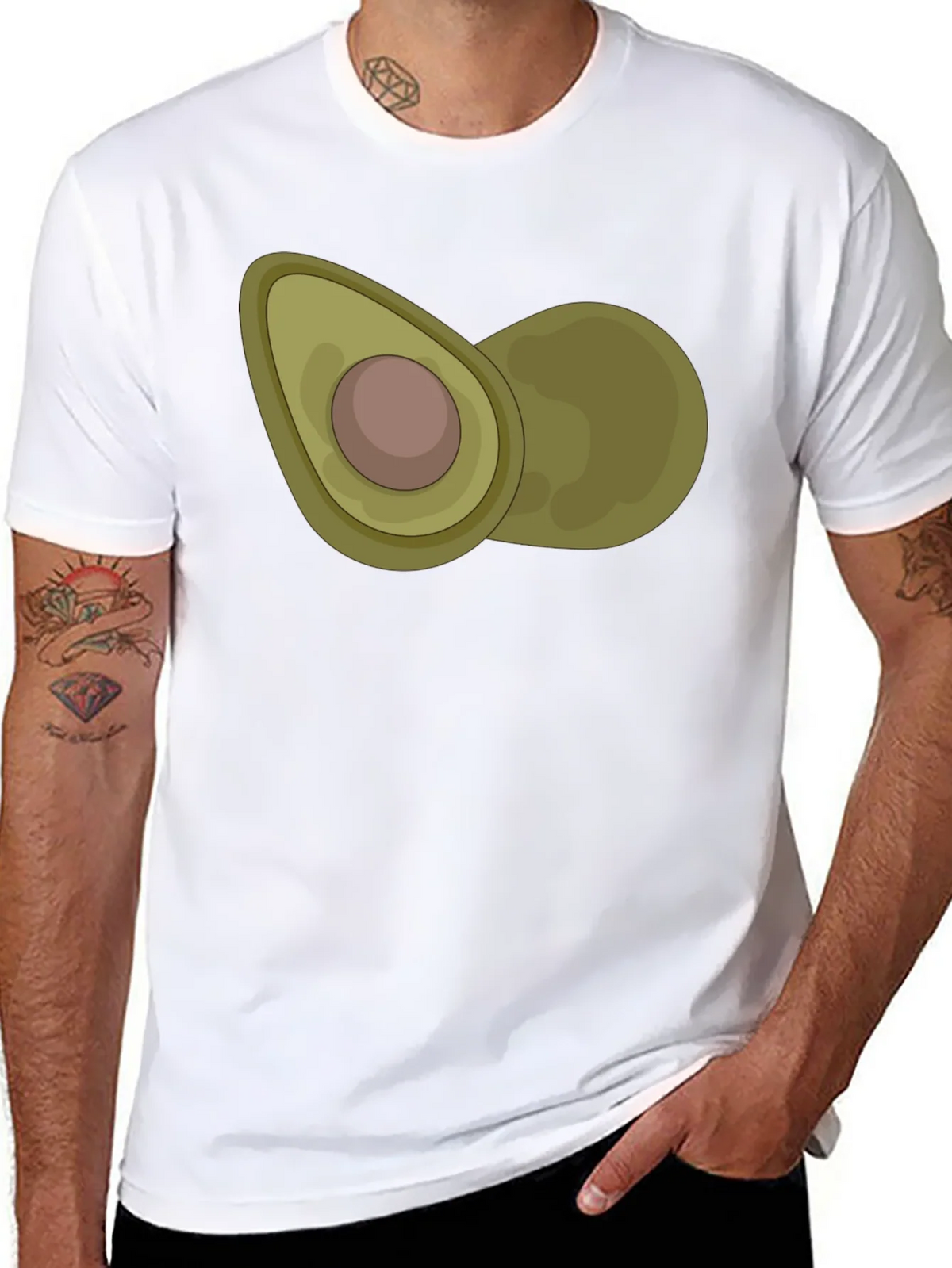 Avocado Graphic Print Black T-Shirt product image 7