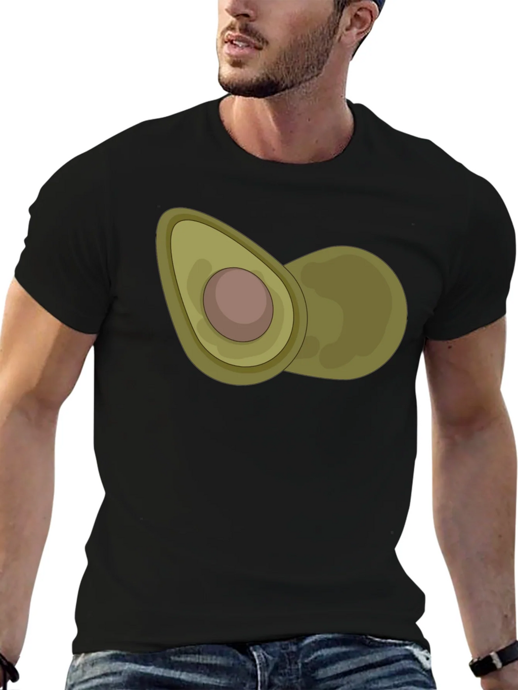Avocado Graphic Print Black T-Shirt product image 6