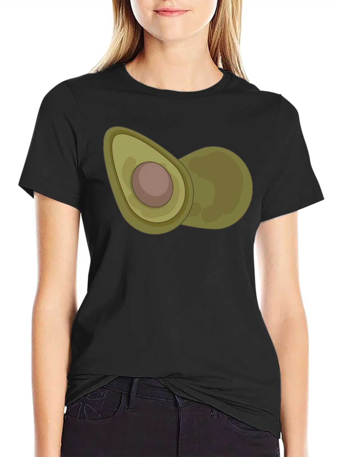 Avocado Graphic Print Black T-Shirt product image 2