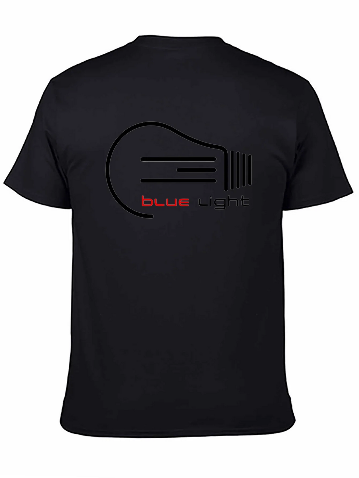 Blue Light Bulb Graphic T-Shirt - Black product image 4