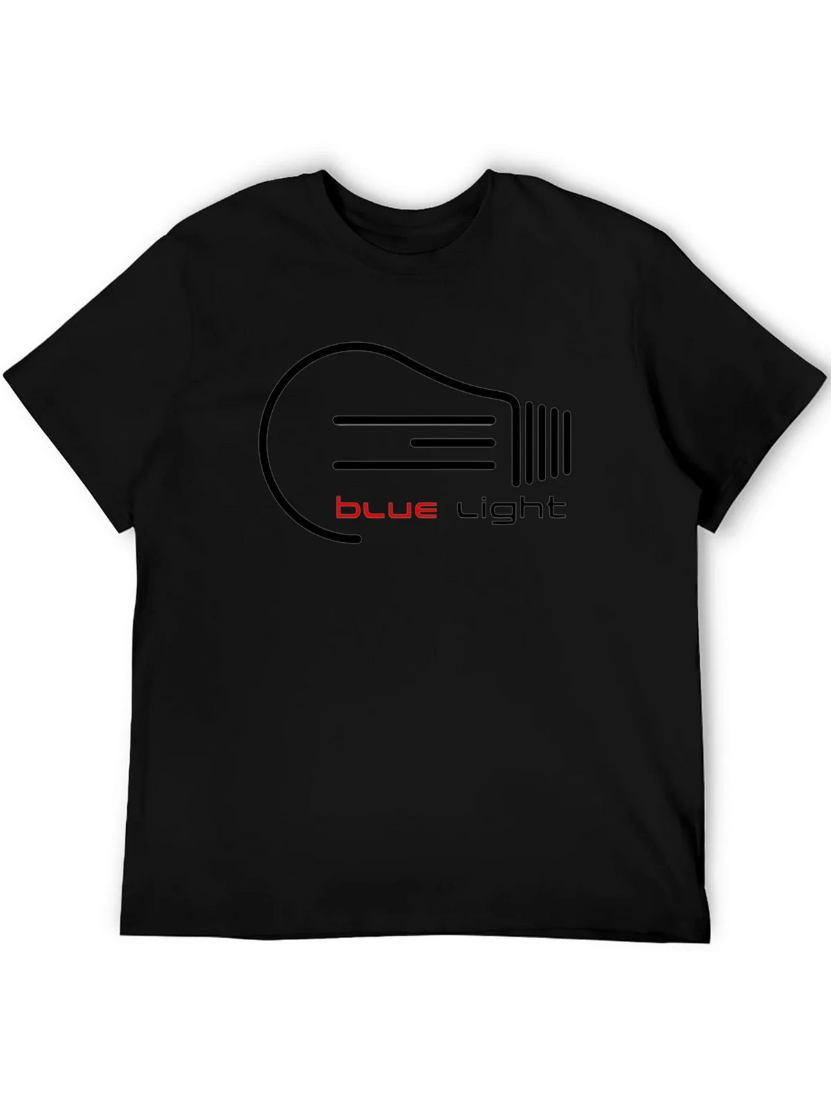 Blue Light Bulb Graphic T-Shirt - Black product image 5