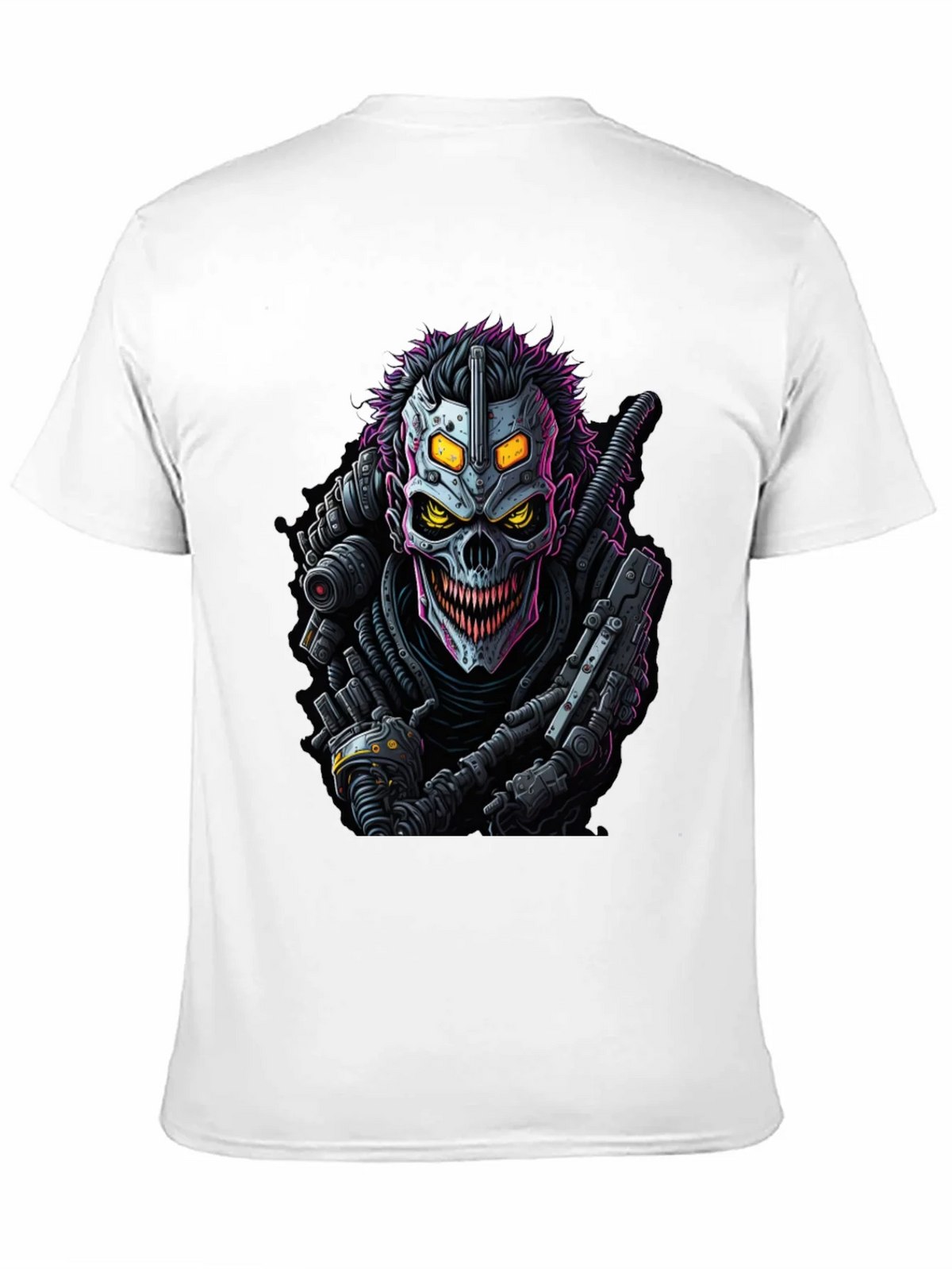 Cyberpunk Skull Graphic Tee - Black product image 10