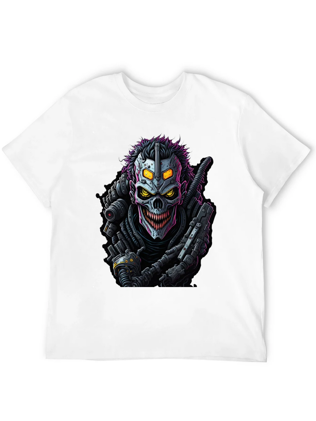 Cyberpunk Skull Graphic Tee - Black product image 11