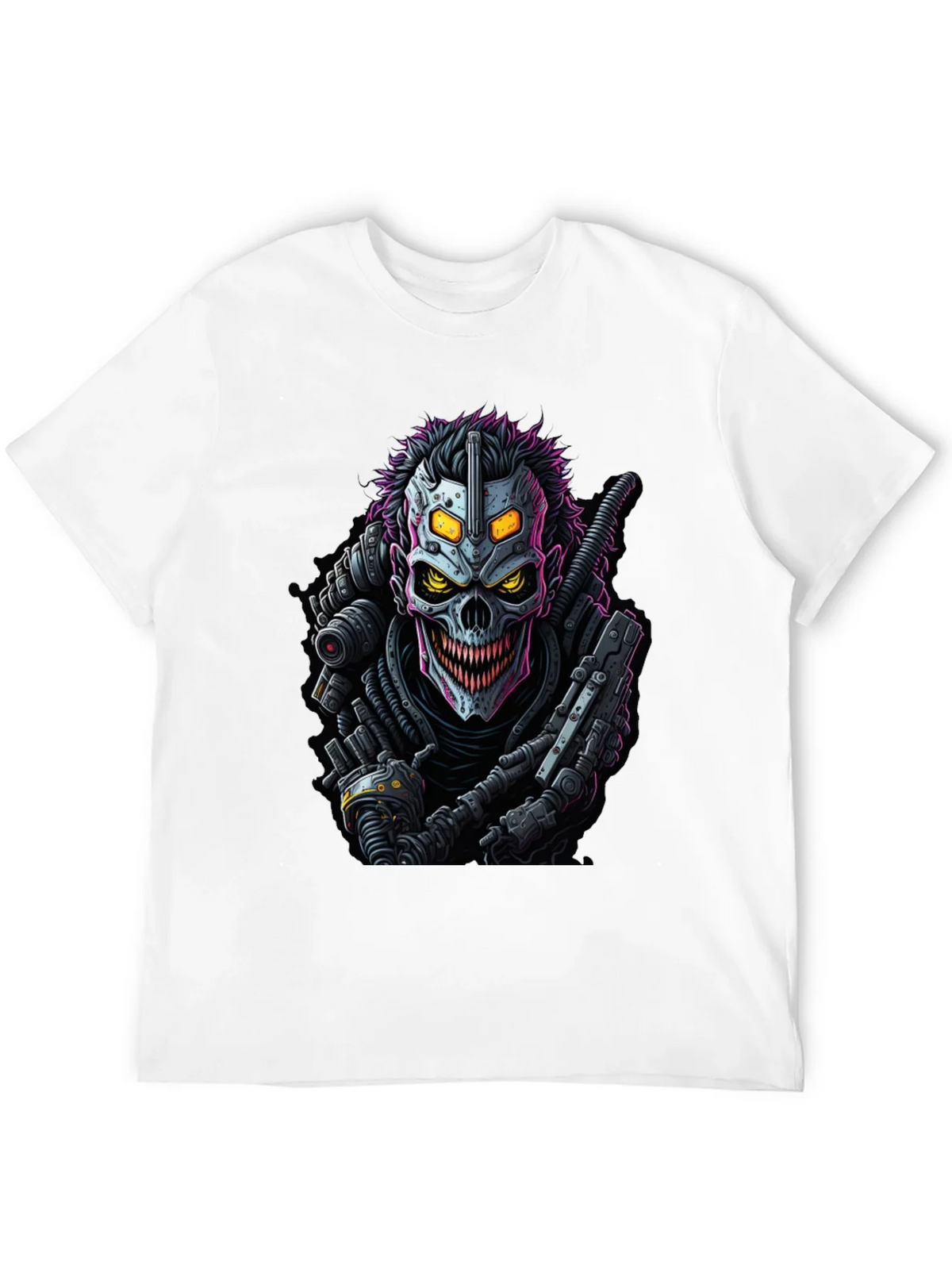 Cyberpunk Skull Graphic Tee - Black product image 11