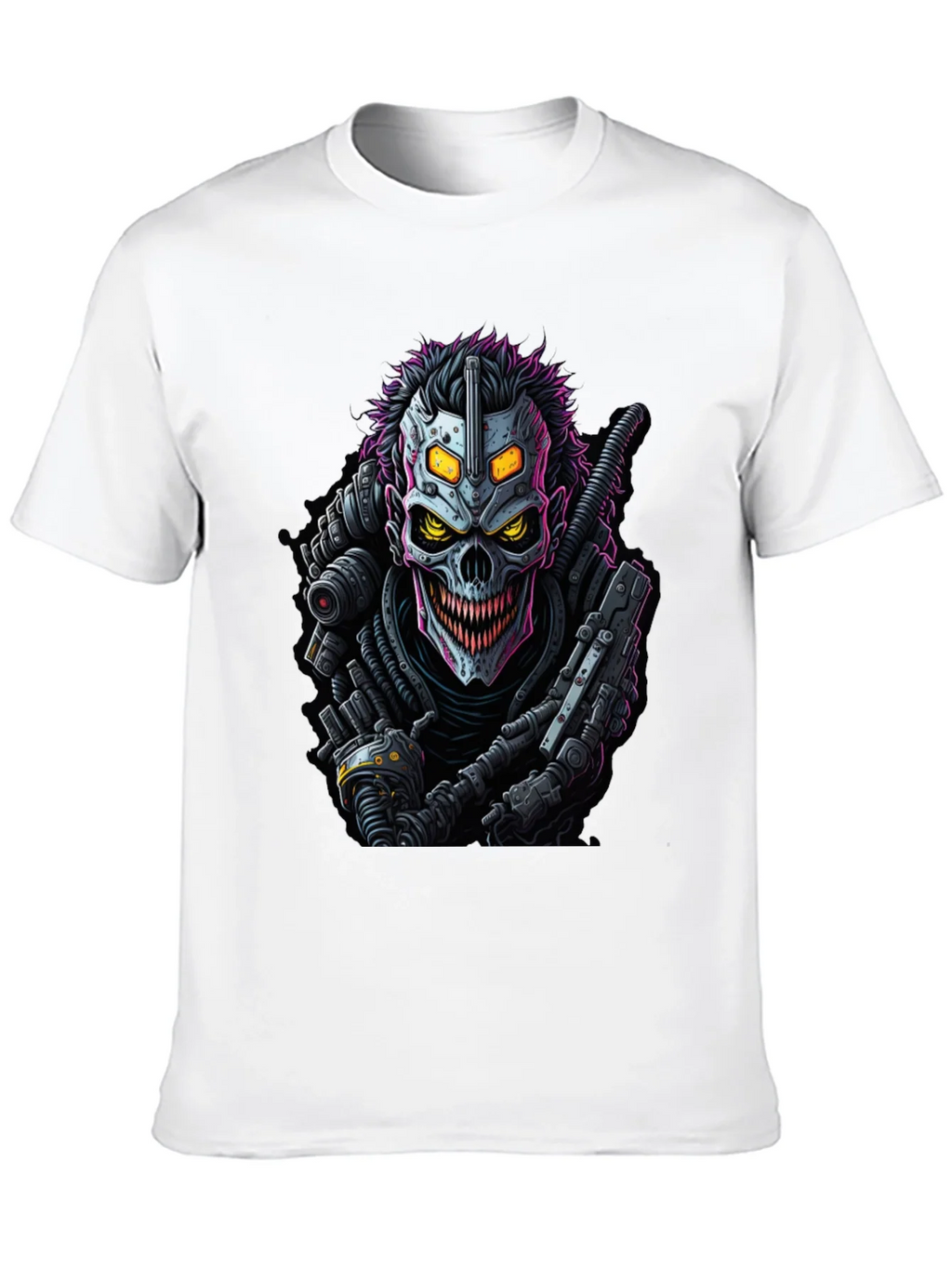 Cyberpunk Skull Graphic Tee - Black product image 9