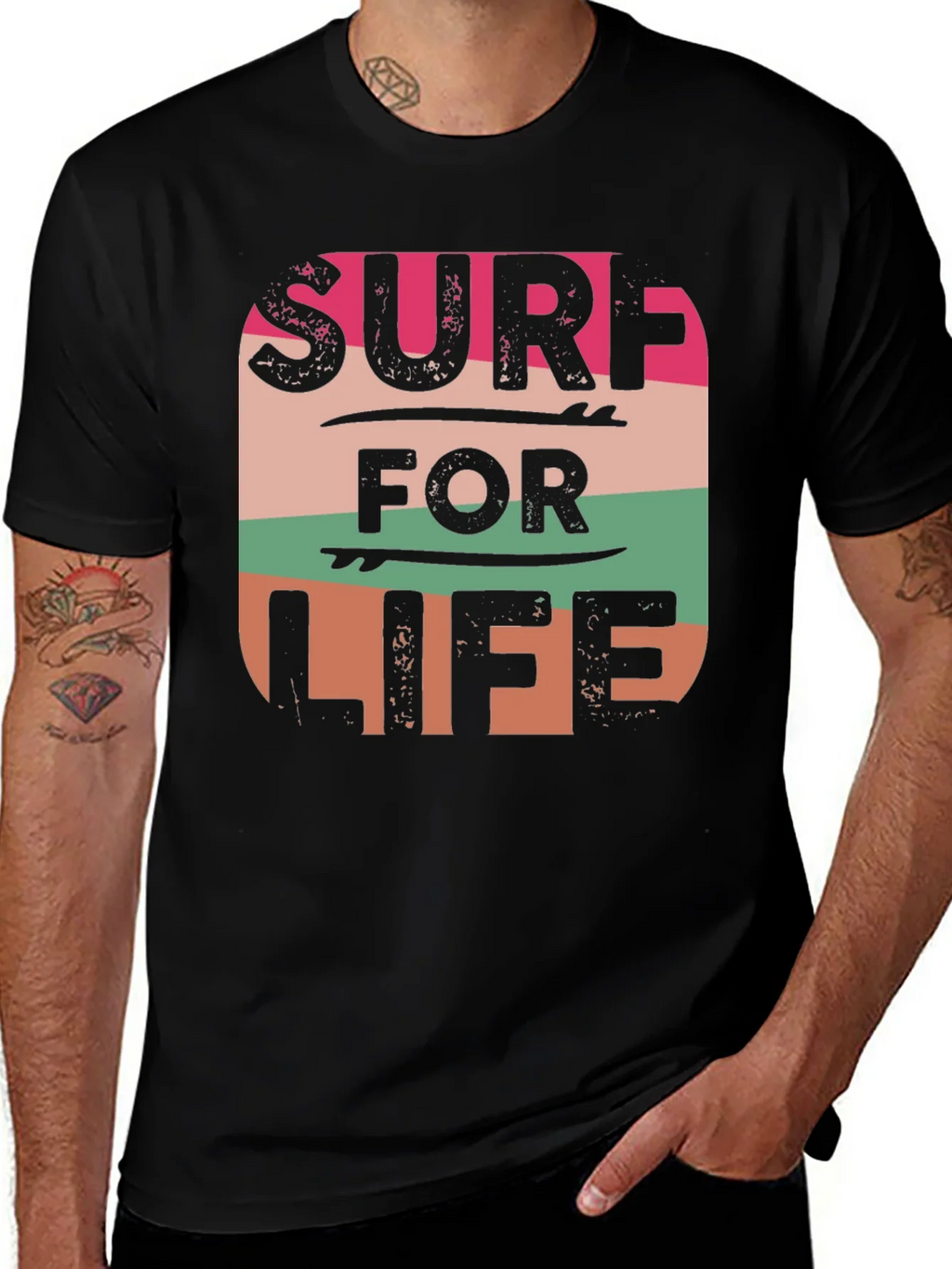Surf For Life Graphic Tee - Retro Style product image 1