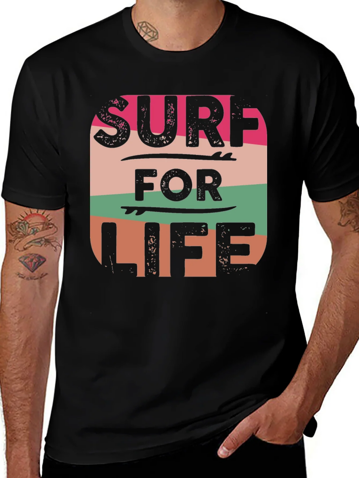 Surf For Life Graphic Tee - Retro Style product image 1